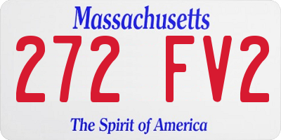 MA license plate 272FV2
