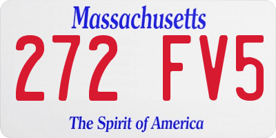 MA license plate 272FV5
