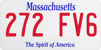 MA license plate 272FV6