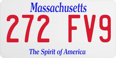 MA license plate 272FV9