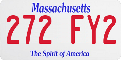MA license plate 272FY2