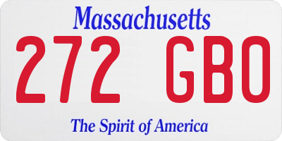 MA license plate 272GB0