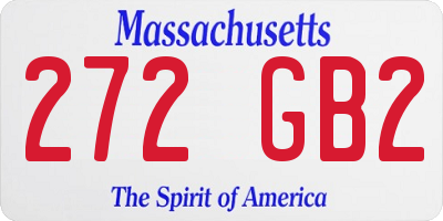 MA license plate 272GB2