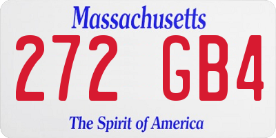 MA license plate 272GB4