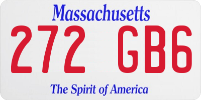 MA license plate 272GB6