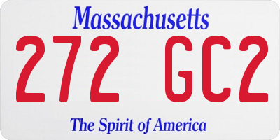 MA license plate 272GC2