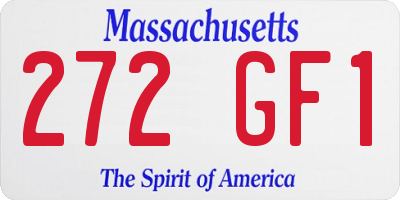 MA license plate 272GF1