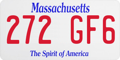 MA license plate 272GF6