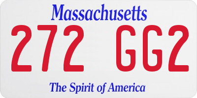 MA license plate 272GG2