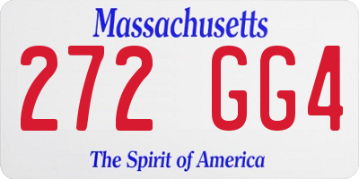 MA license plate 272GG4