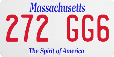 MA license plate 272GG6