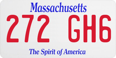 MA license plate 272GH6