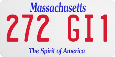 MA license plate 272GI1
