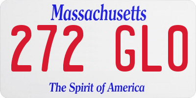 MA license plate 272GL0