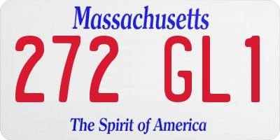 MA license plate 272GL1