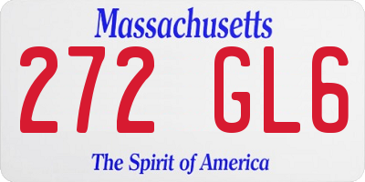 MA license plate 272GL6