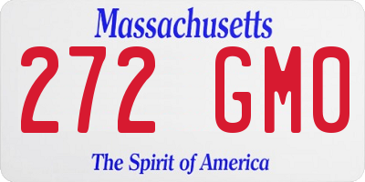 MA license plate 272GM0