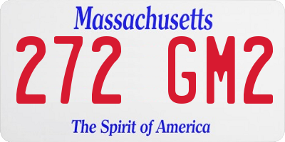MA license plate 272GM2