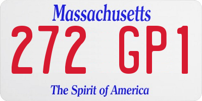 MA license plate 272GP1
