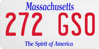 MA license plate 272GS0