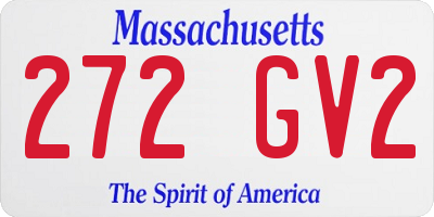 MA license plate 272GV2