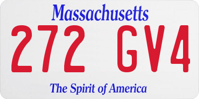 MA license plate 272GV4