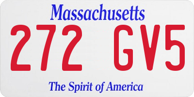 MA license plate 272GV5