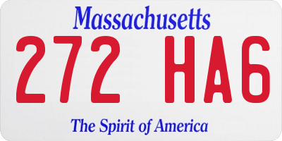 MA license plate 272HA6