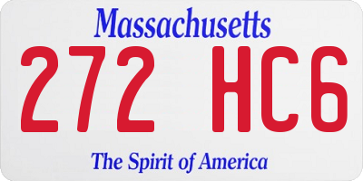 MA license plate 272HC6