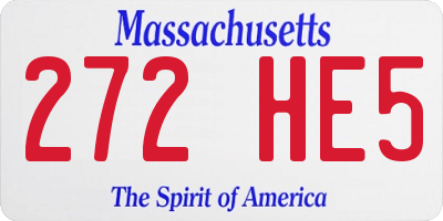 MA license plate 272HE5