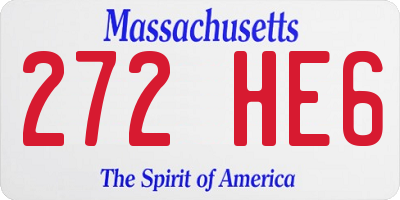 MA license plate 272HE6