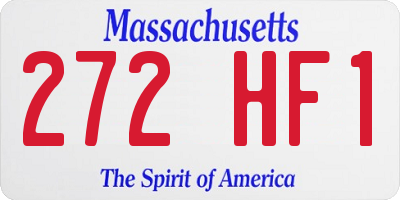 MA license plate 272HF1