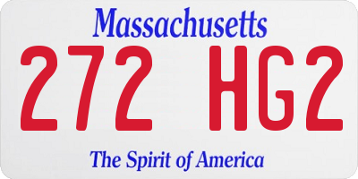 MA license plate 272HG2