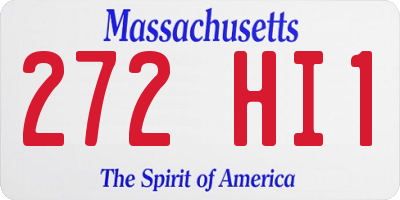 MA license plate 272HI1