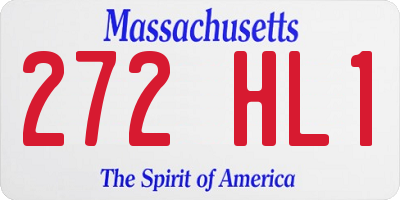MA license plate 272HL1