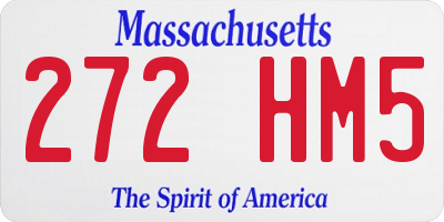 MA license plate 272HM5