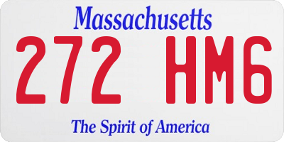 MA license plate 272HM6