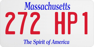 MA license plate 272HP1