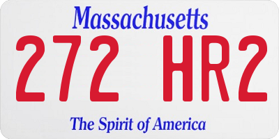 MA license plate 272HR2