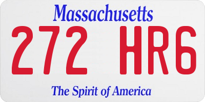 MA license plate 272HR6