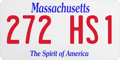 MA license plate 272HS1