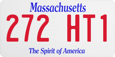 MA license plate 272HT1