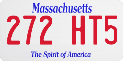 MA license plate 272HT5