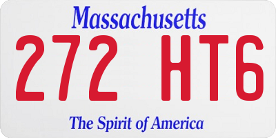 MA license plate 272HT6