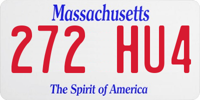 MA license plate 272HU4
