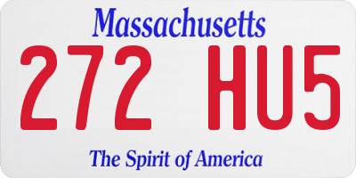 MA license plate 272HU5