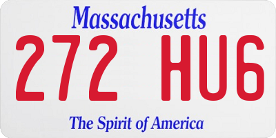 MA license plate 272HU6