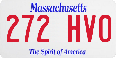 MA license plate 272HV0