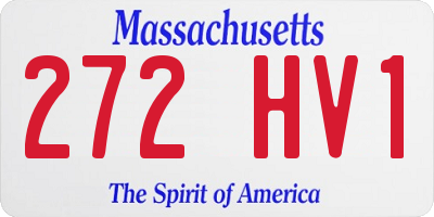 MA license plate 272HV1