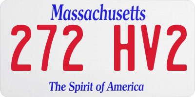 MA license plate 272HV2